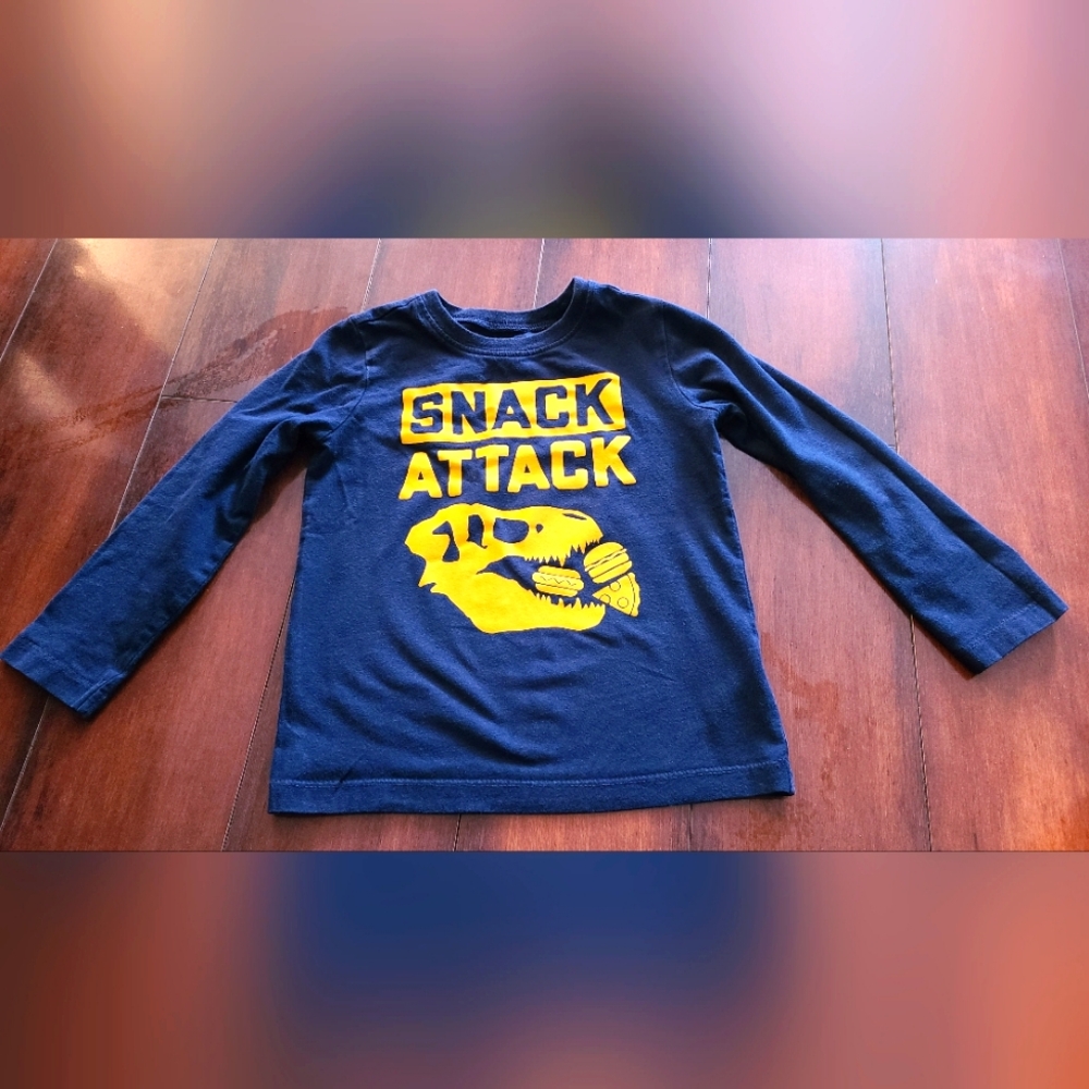 OshKosh B’gosh - 3T Boys Blue Snack Attack Long Sleeve T-Shirt